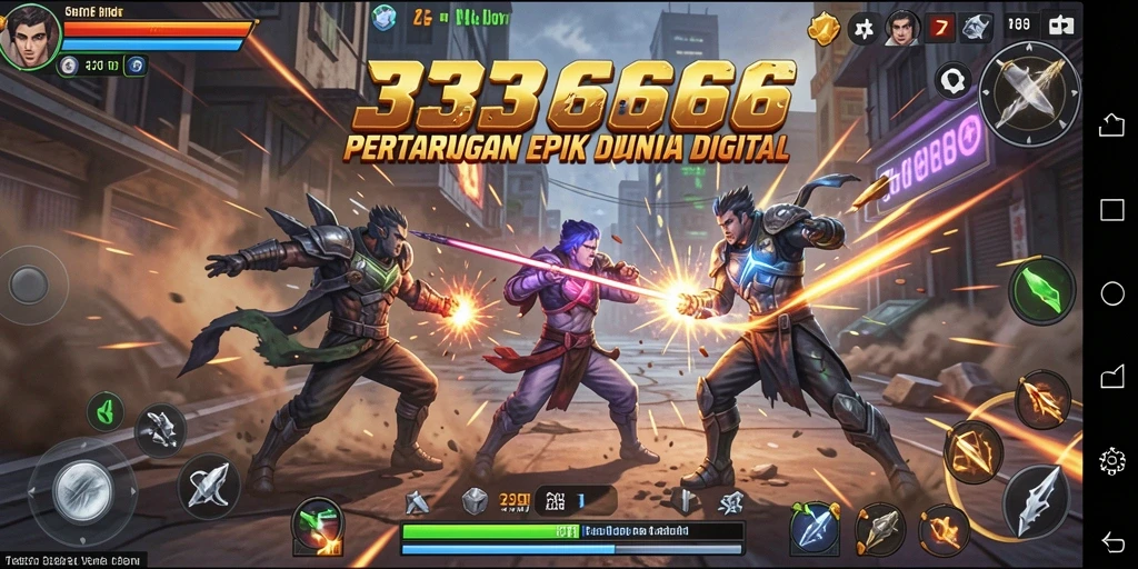 Tampilan seru dari gameplay 333666 dalam aksi Fighting.