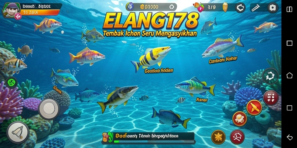 Tampilan gameplay menembak ikan yang seru di ELANG178.