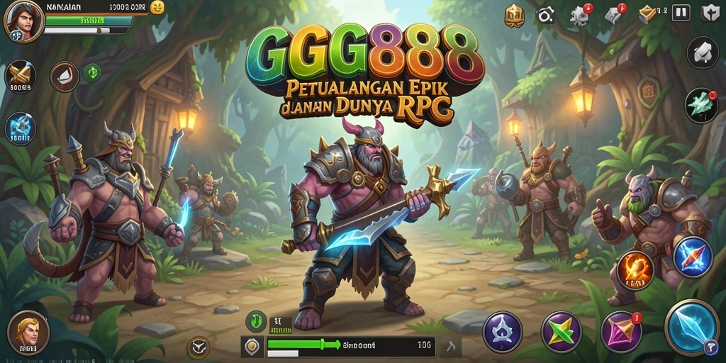 Menampilkan aksi seru dalam gameplay RPG GGG888.