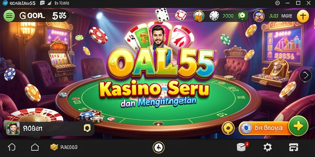Tampilan menarik dari gameplay Kasino di GOAL55.