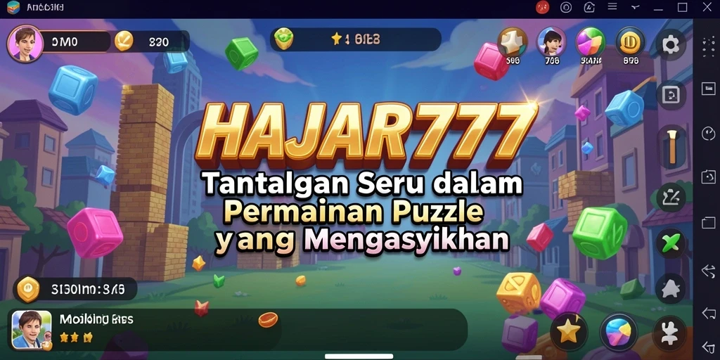 Tampilan gameplay HAJAR777 yang seru dalam menyelesaikan puzzle.
