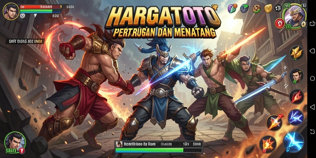 Tangkapan layar HARGATOTO menampilkan aksi bertarung yang mendebarkan.