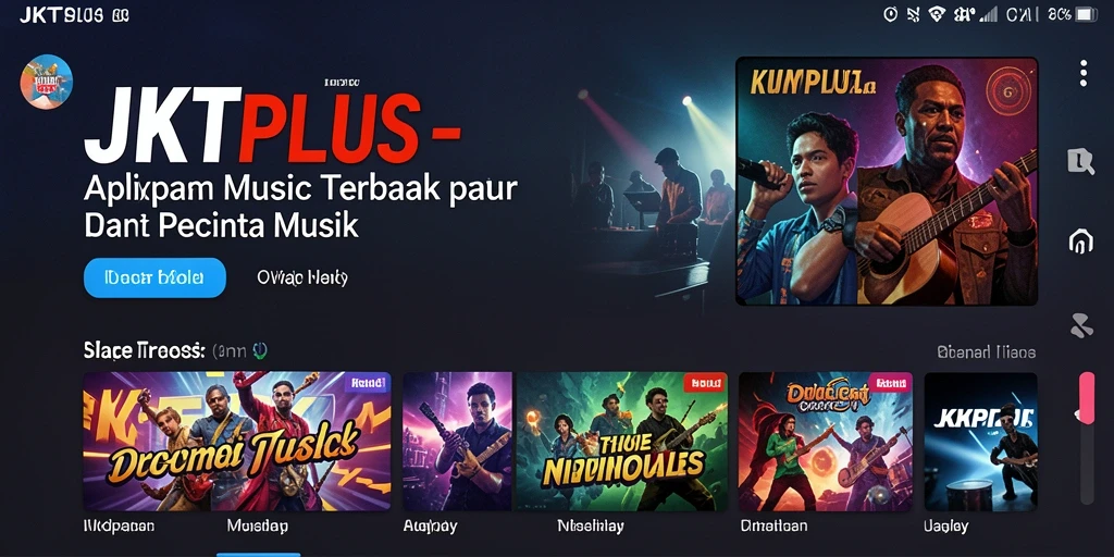 Tampilan antarmuka JKTPLUS yang menarik dan mudah digunakan.