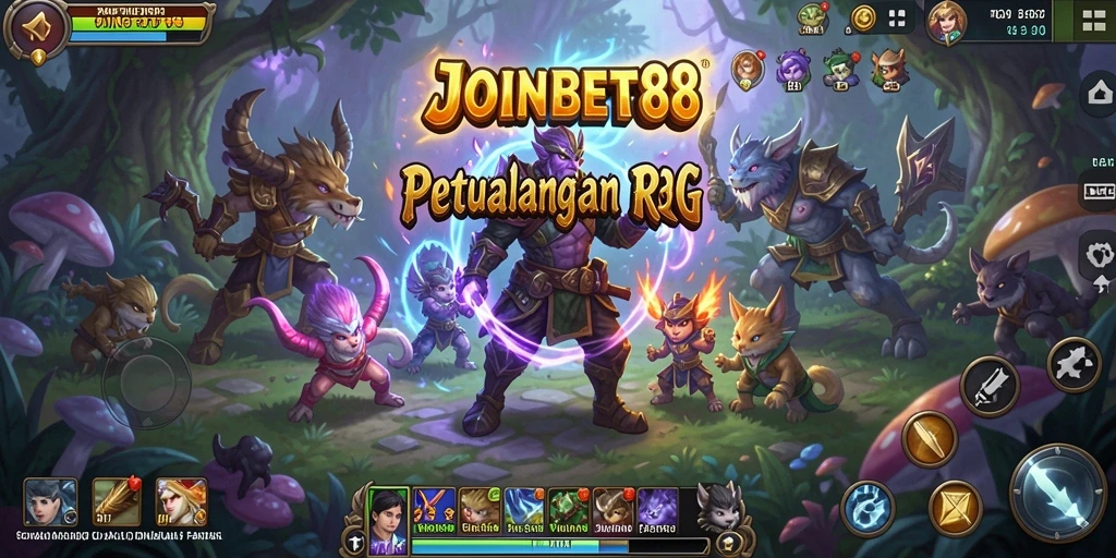 Screenshot gameplay JOINBET88 menampilkan aksi seru dalam pertempuran RPG.