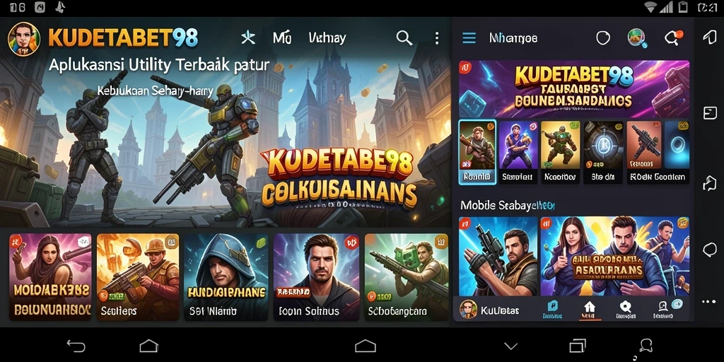 Screenshot utama KUDETABET98 menampilkan antarmuka aplikasi yang intuitif.