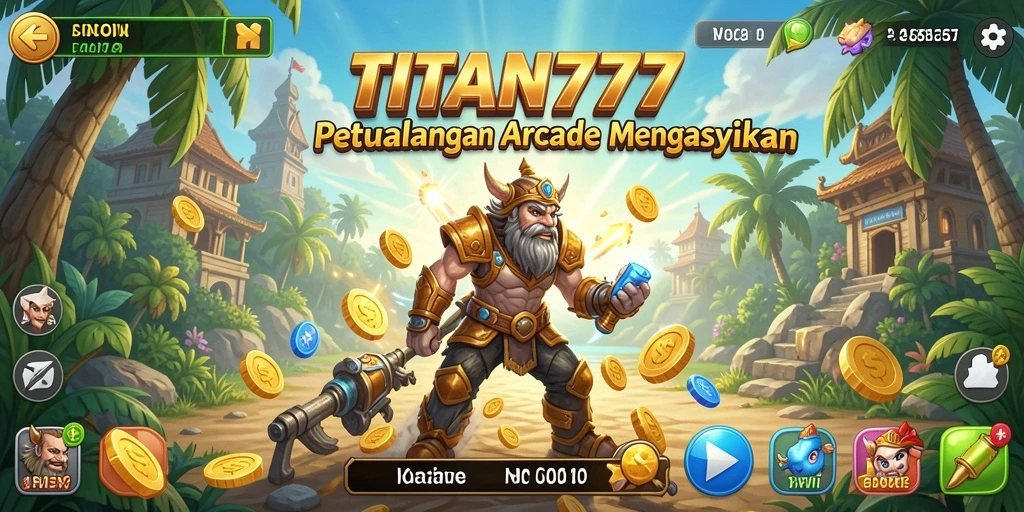Screenshot utama TITAN777 menampilkan gameplay seru dan penuh aksi.