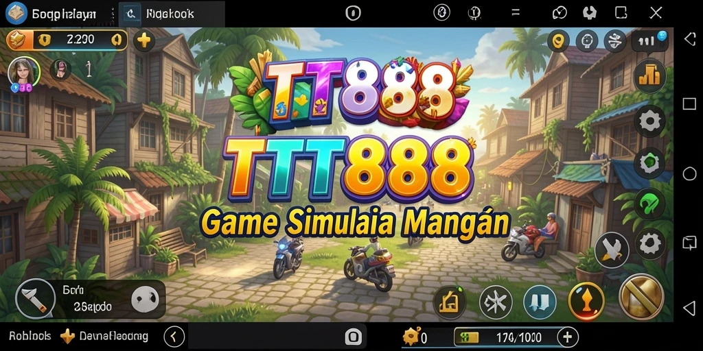 Tangkapan layar utama TTT888 menampilkan salah satu momen gameplay simulasi yang seru.