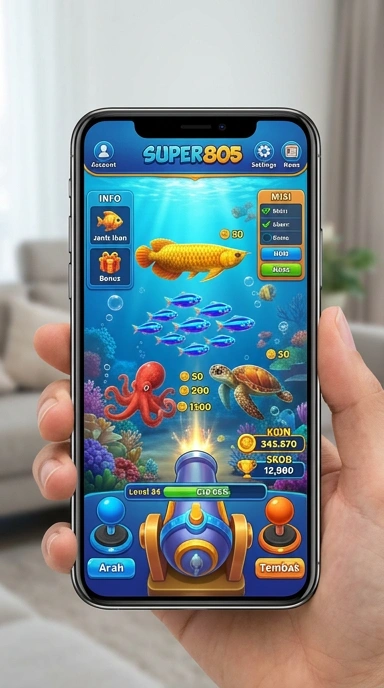 Tampilan antarmuka super805 yang intuitif dan mudah digunakan.